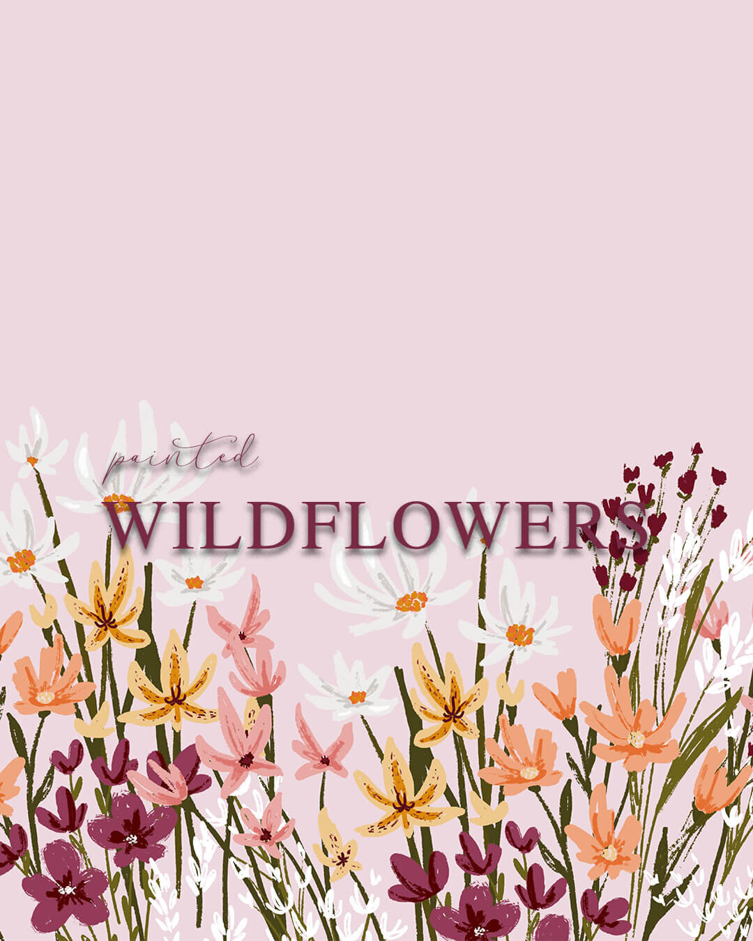 Painted wildflowers