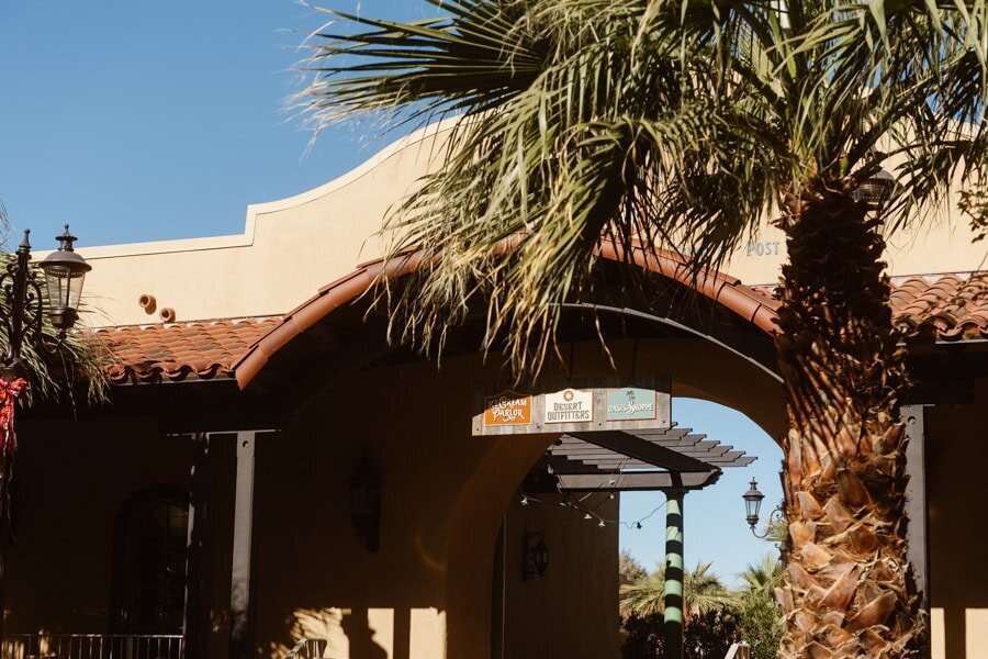A sign at the Ranch for various businesses.