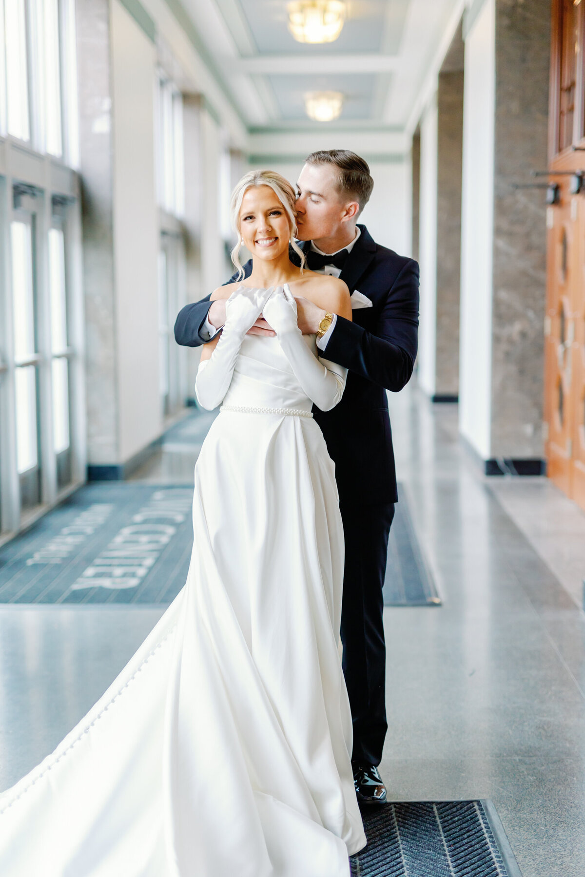 Black and White Wedding at Civic Center_ OKC-6