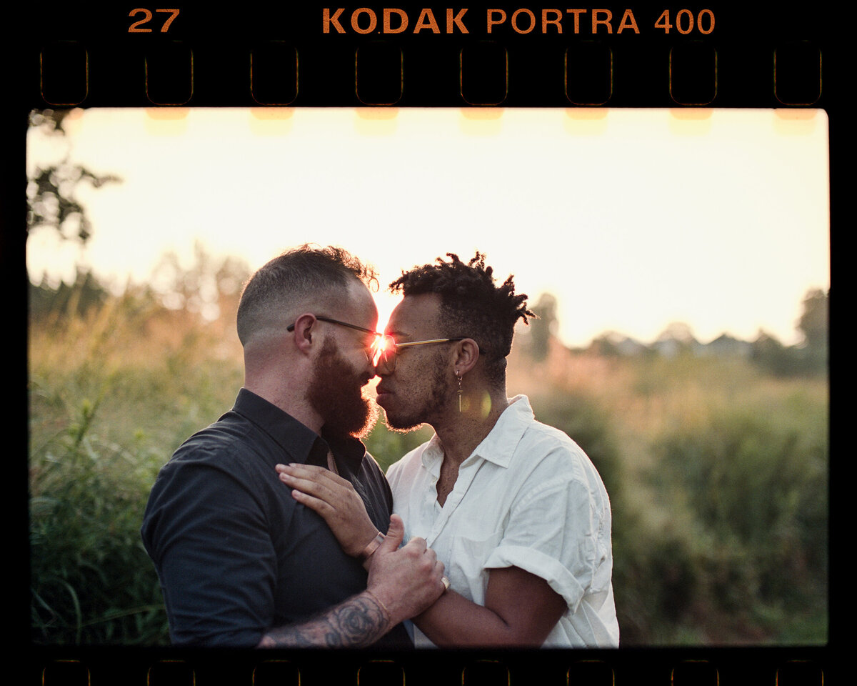 LGBTQ engagement photos in the Hudson Valley shot on 35mm film