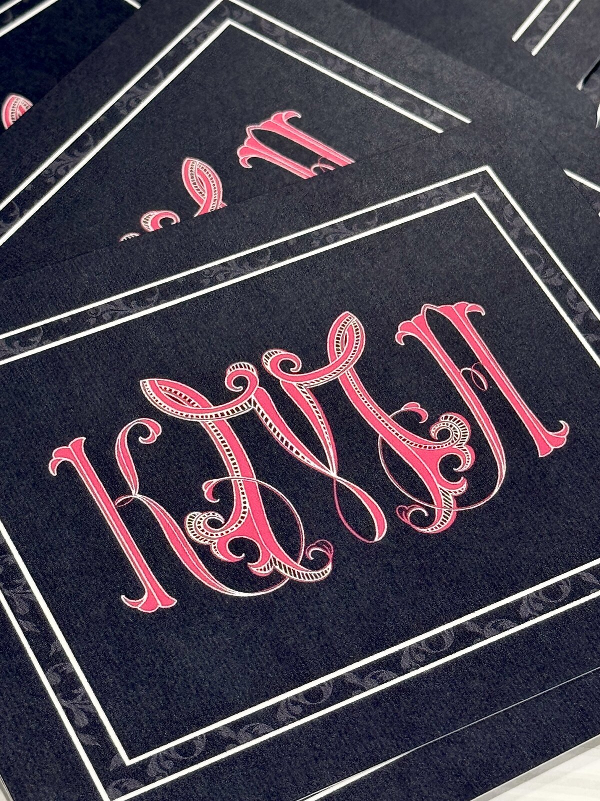 custom monogram kma cards