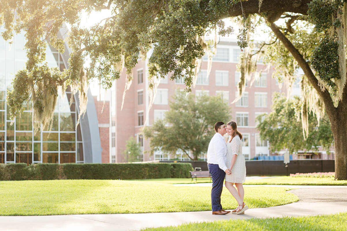 Engagement portrait of couple in Tampa, Florida