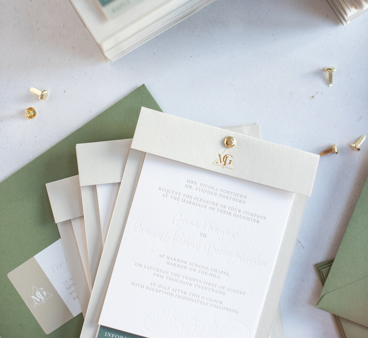 White-Olive-Design-Studio-Bespoke-Green-White-Modern-Wedding-Invitations-London-Foil-Letterpress-Blind-Deboss-14