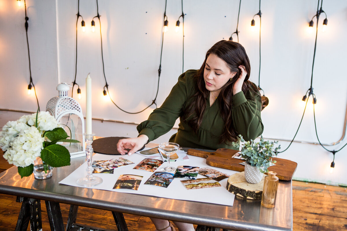 Planning design elements on table