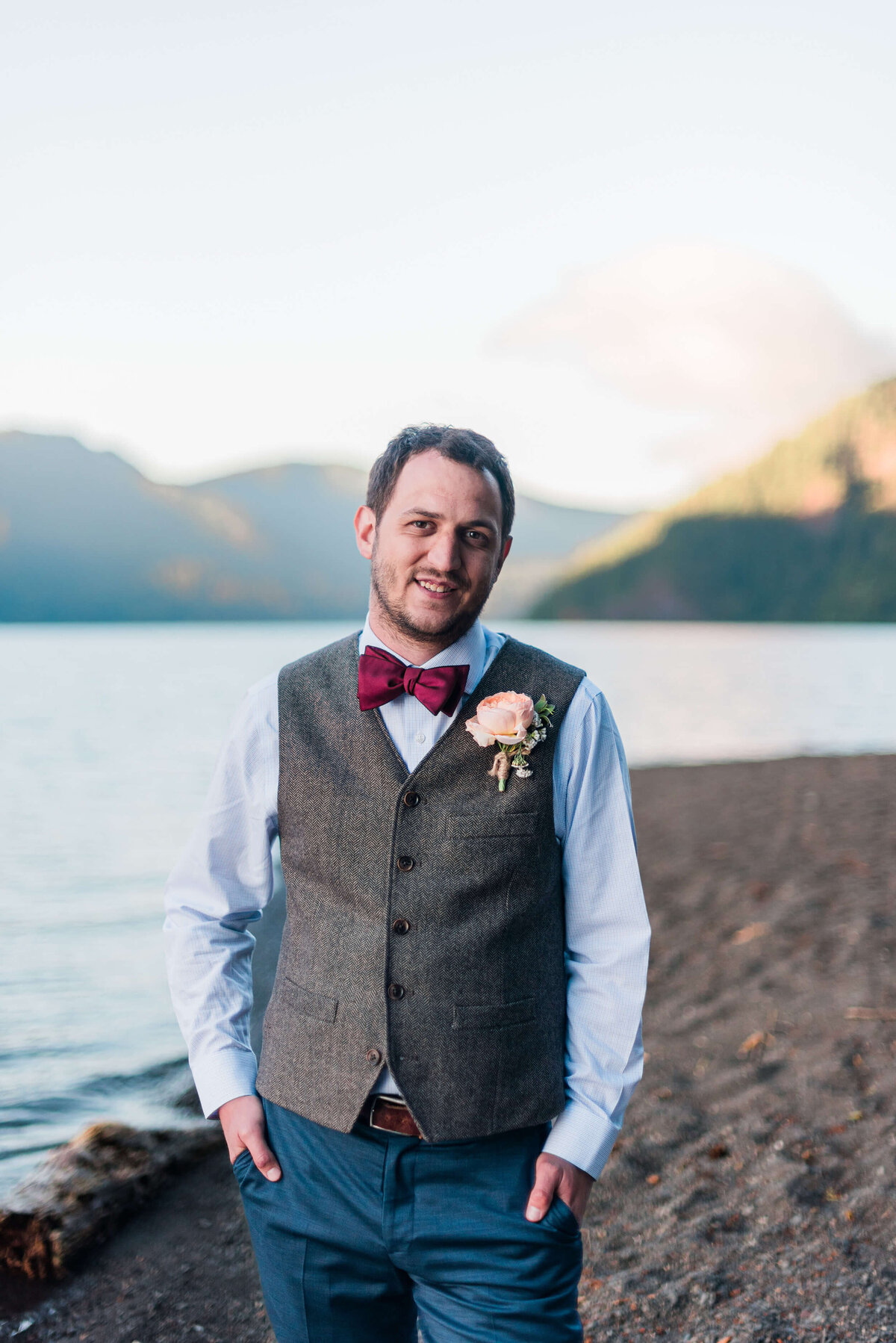 Groom at Nature Bridge Wedding