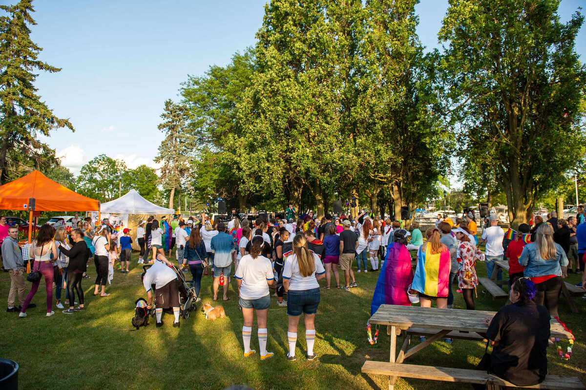 attendees of the Tweed Canopy Growth pride parade watching the stage performers.  Captured by Ottawa Event Photographer JEMMAN Photography COMMERCIAL