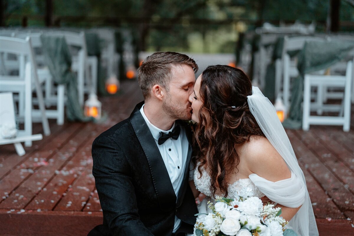 Capturing the blissful essence of a newlywed couple in their radiant wedding photoshoot.