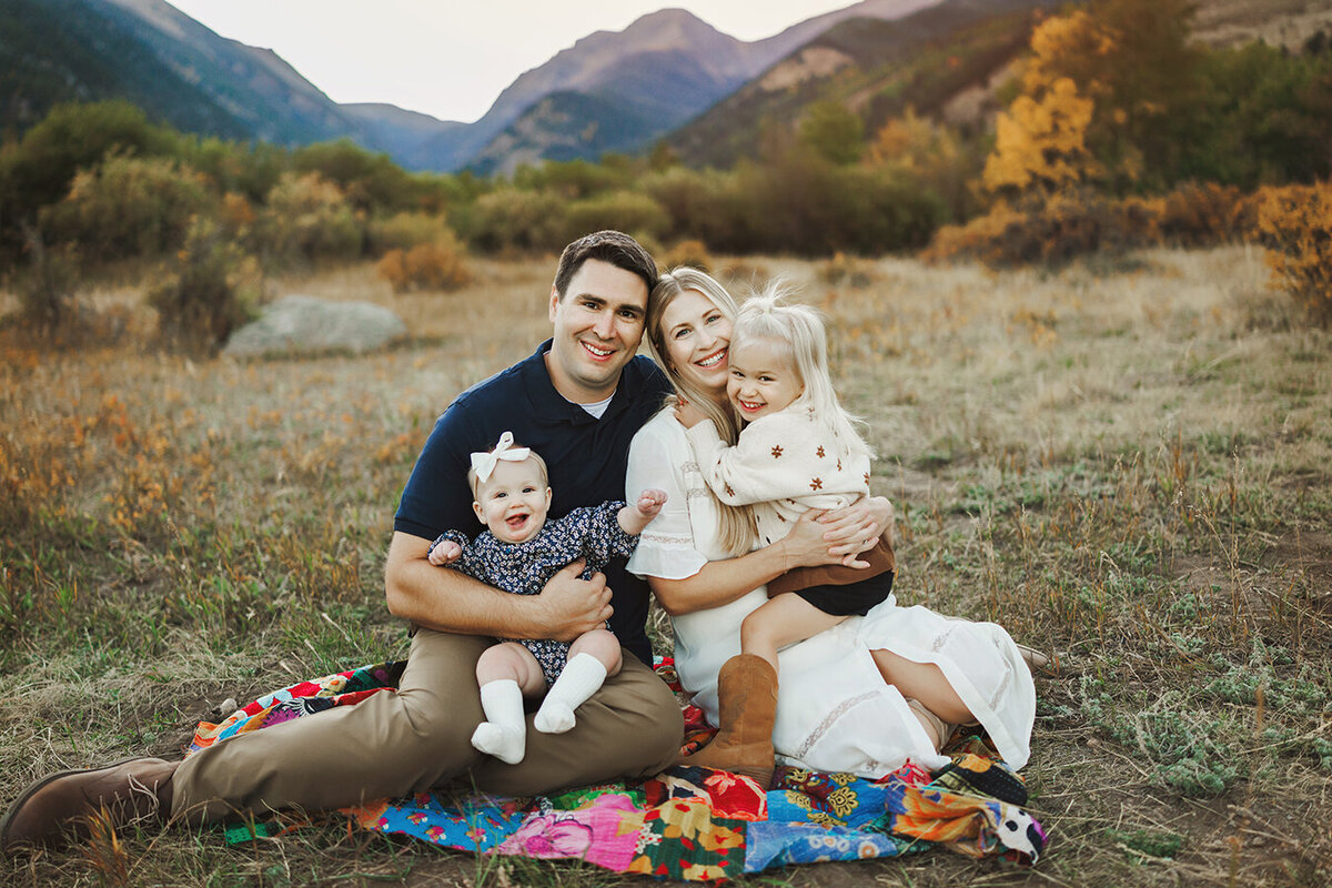 Colorado family enjoying the mountains during the fall