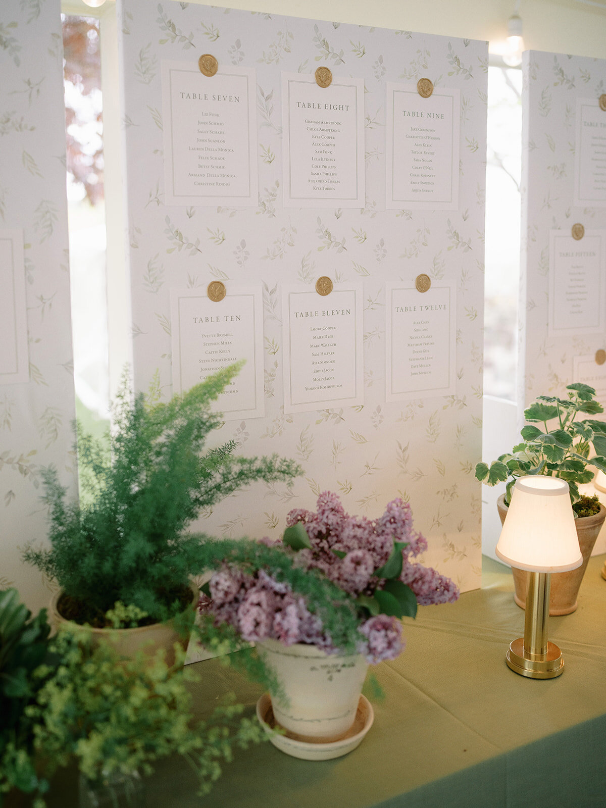 Table-Top-Seating-Chart-Garden-Litchfield-Country-Club
