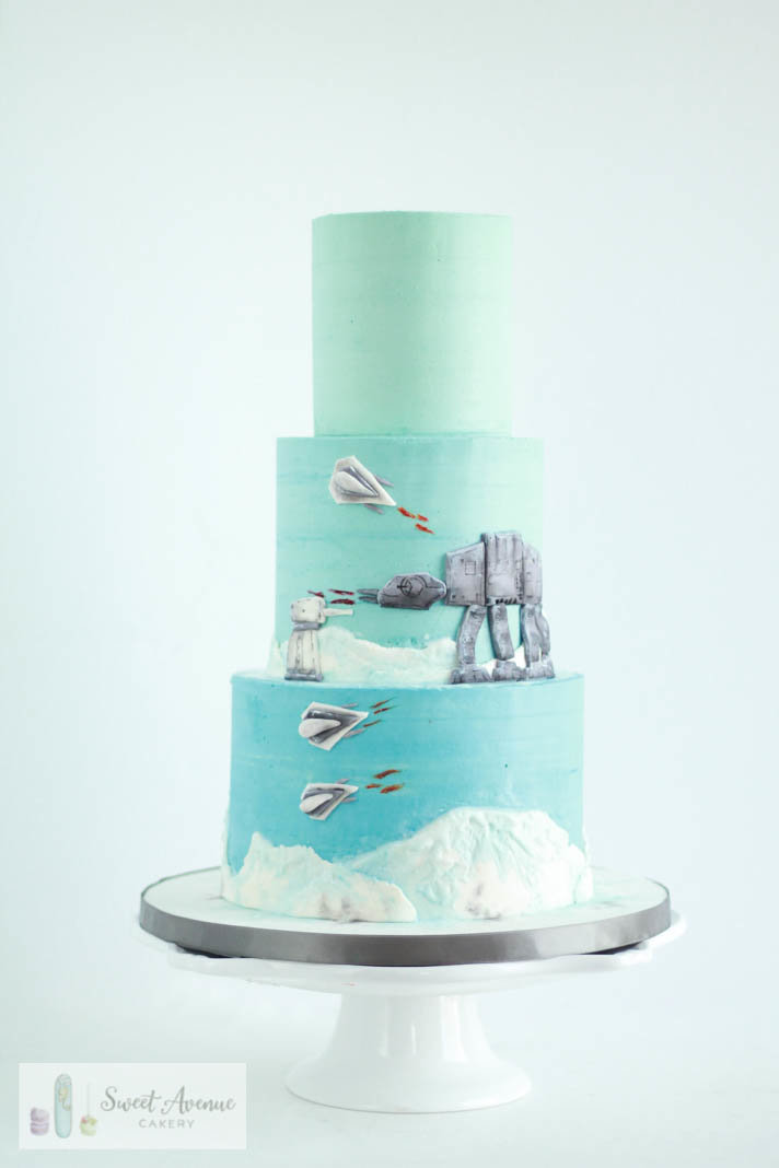 star wars battle of hoth birthday cake