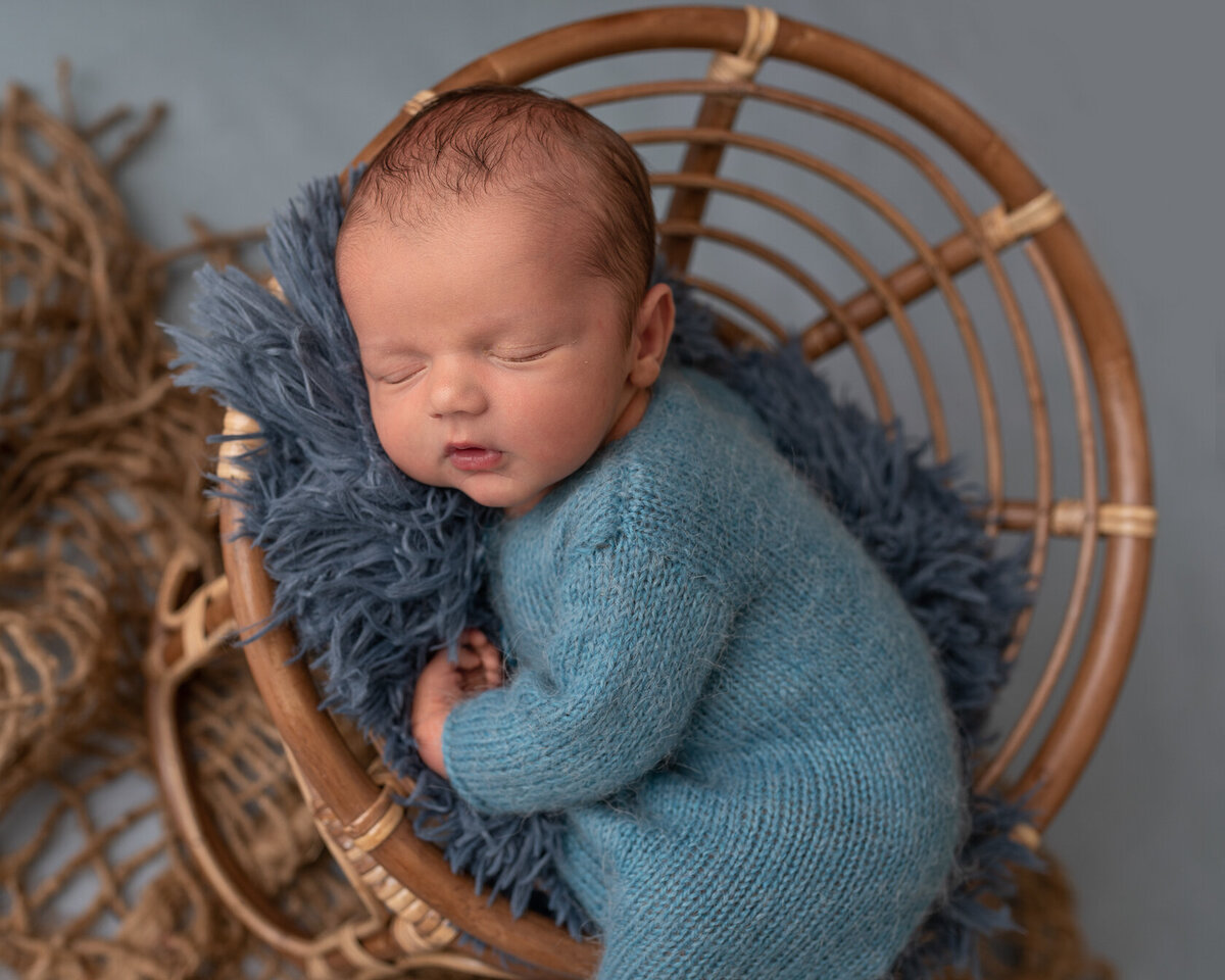 Newborn Photography in a creative heart bucket