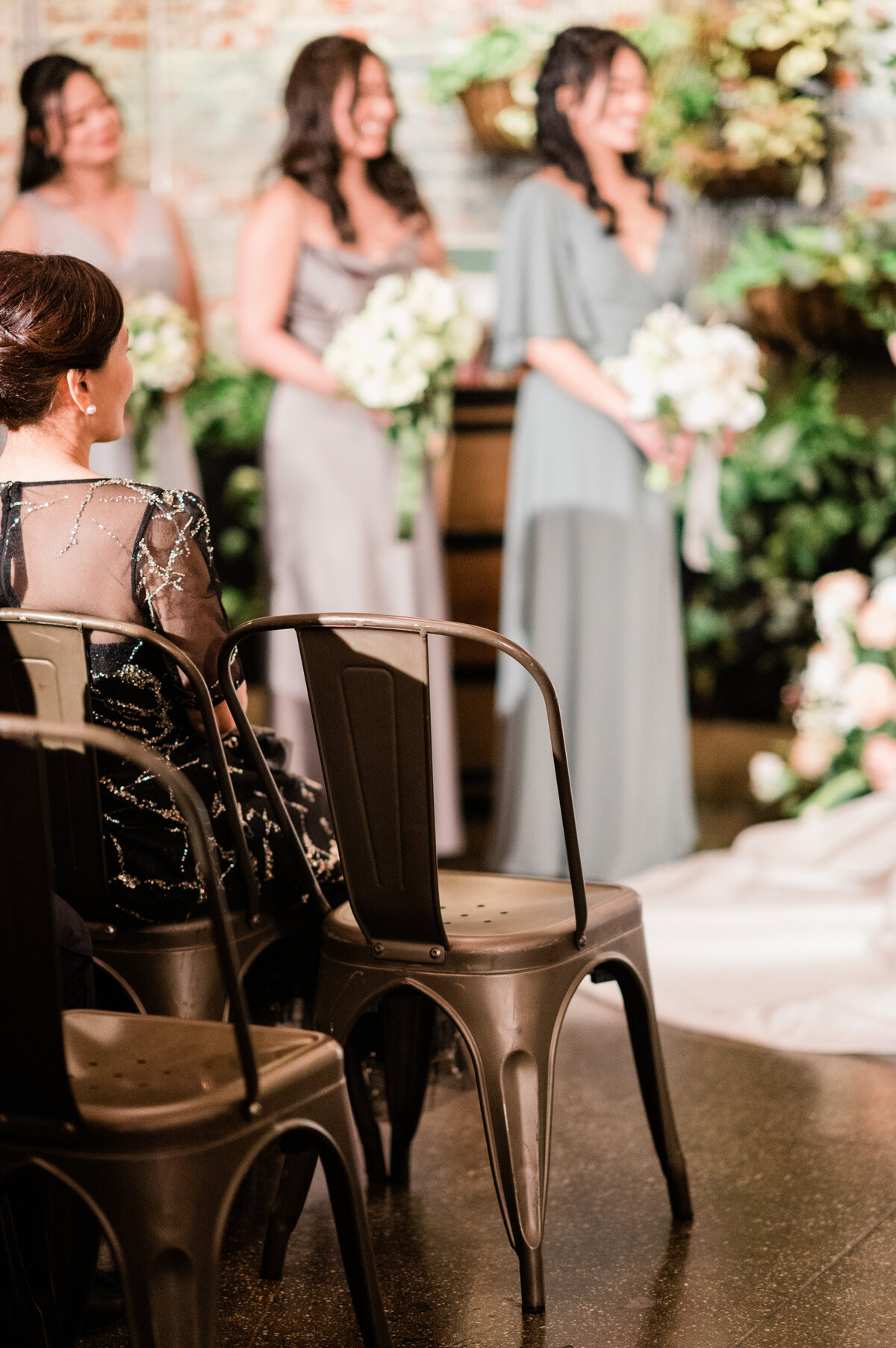 Empty chairs at the wedding ceremony