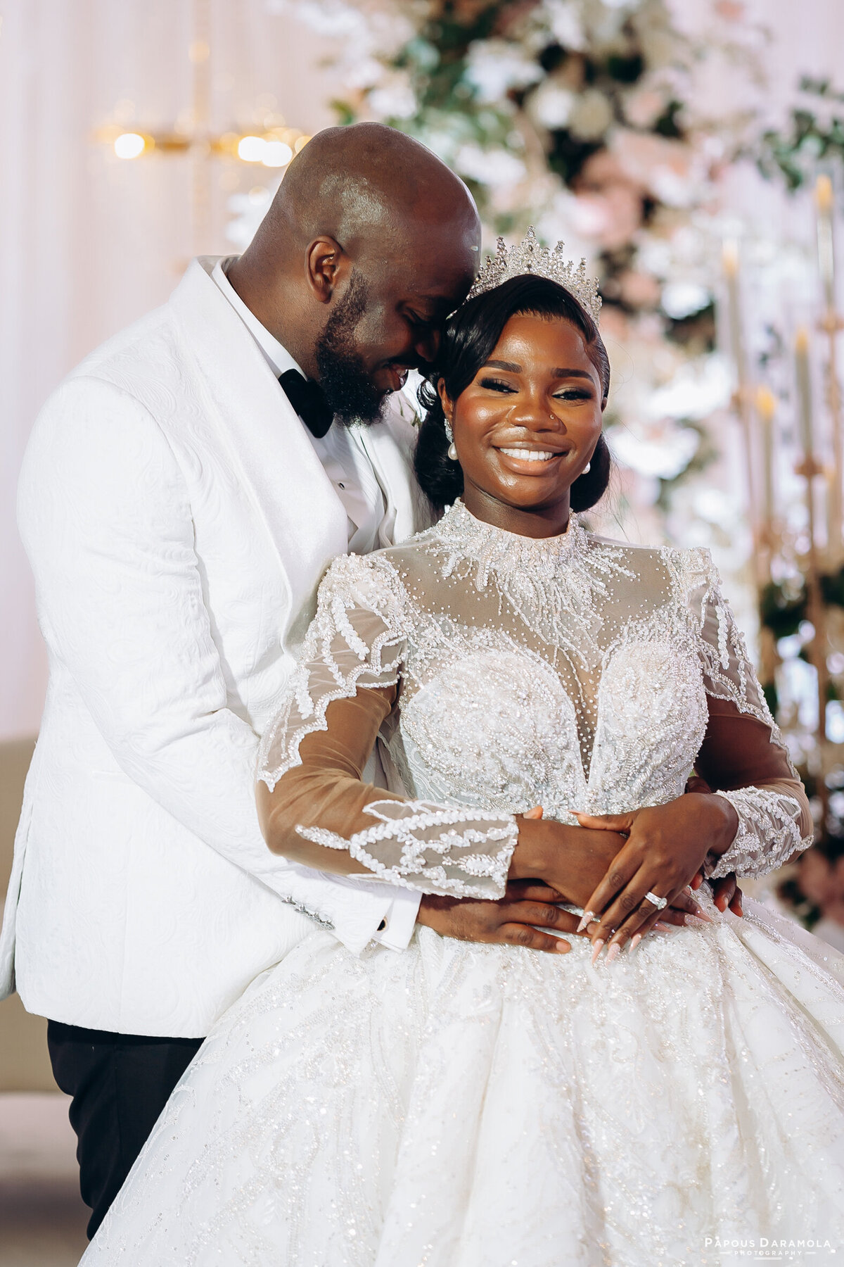 Abigail and Abije Oruka Events Papouse photographer Wedding event planners Toronto planner African Nigerian Eyitayo Dada Dara Ayoola outdoor ceremony floral princess ballgown rolls royce groom suit potraits  paradise banquet hall vaughn 208