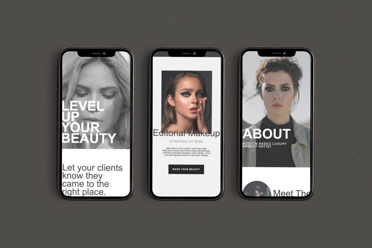 Makeup Artist Mobile Website Template