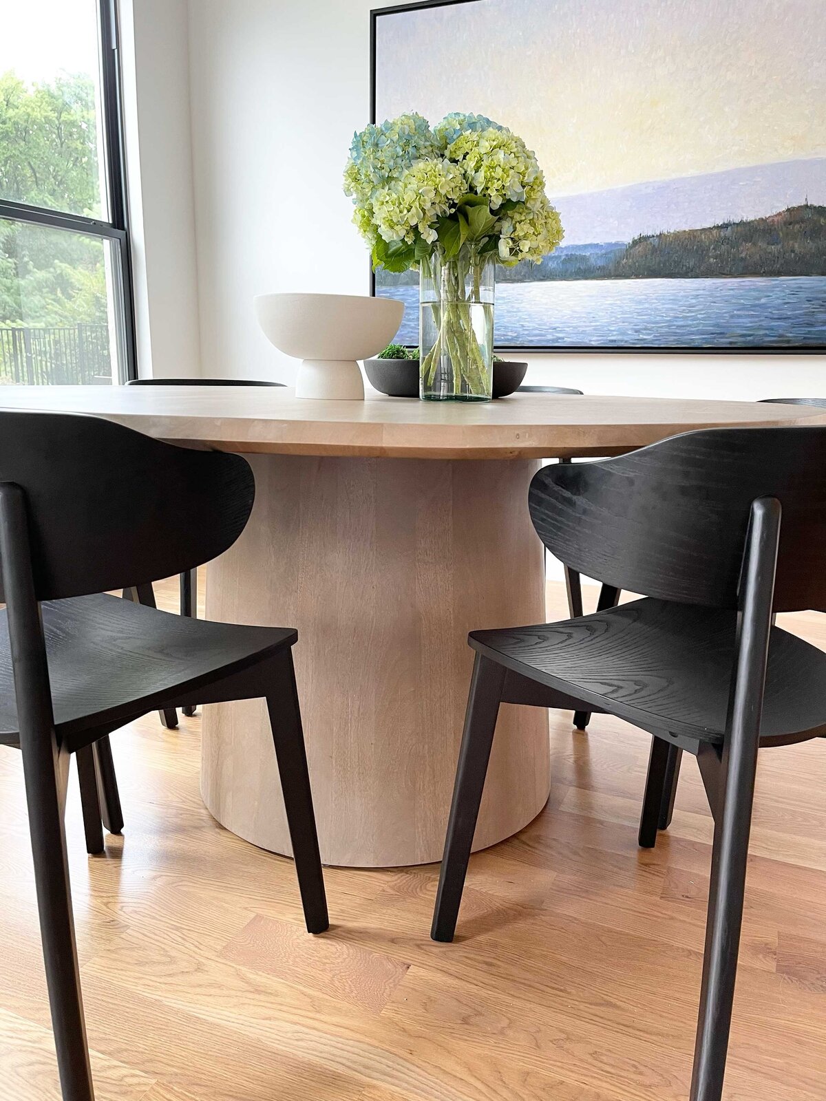 Full-service home design contractor showcasing a close-up of the dining room decorations, highlighting elegant and thoughtful details that enhance the space's overall aesthetic.