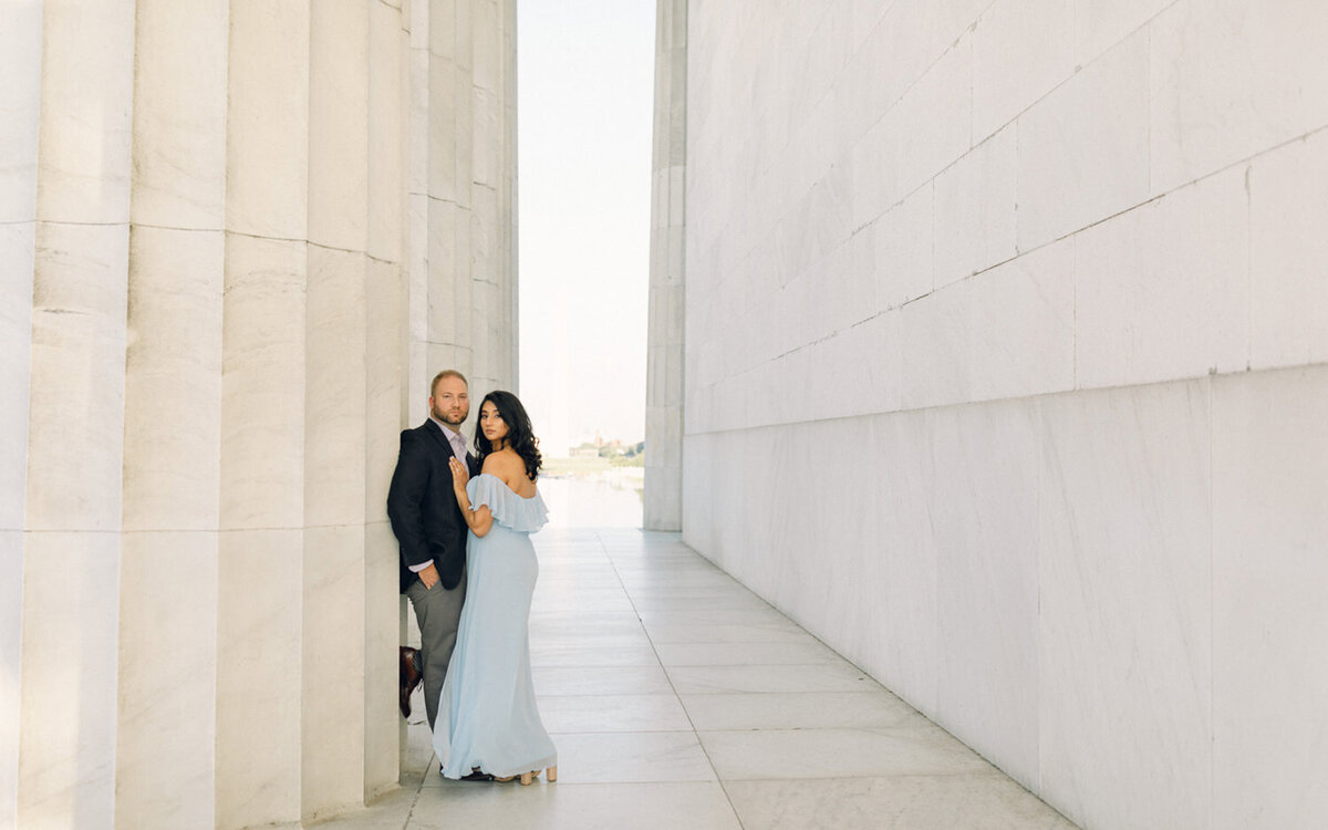 Engagement in DC - Lincoln Memorial
