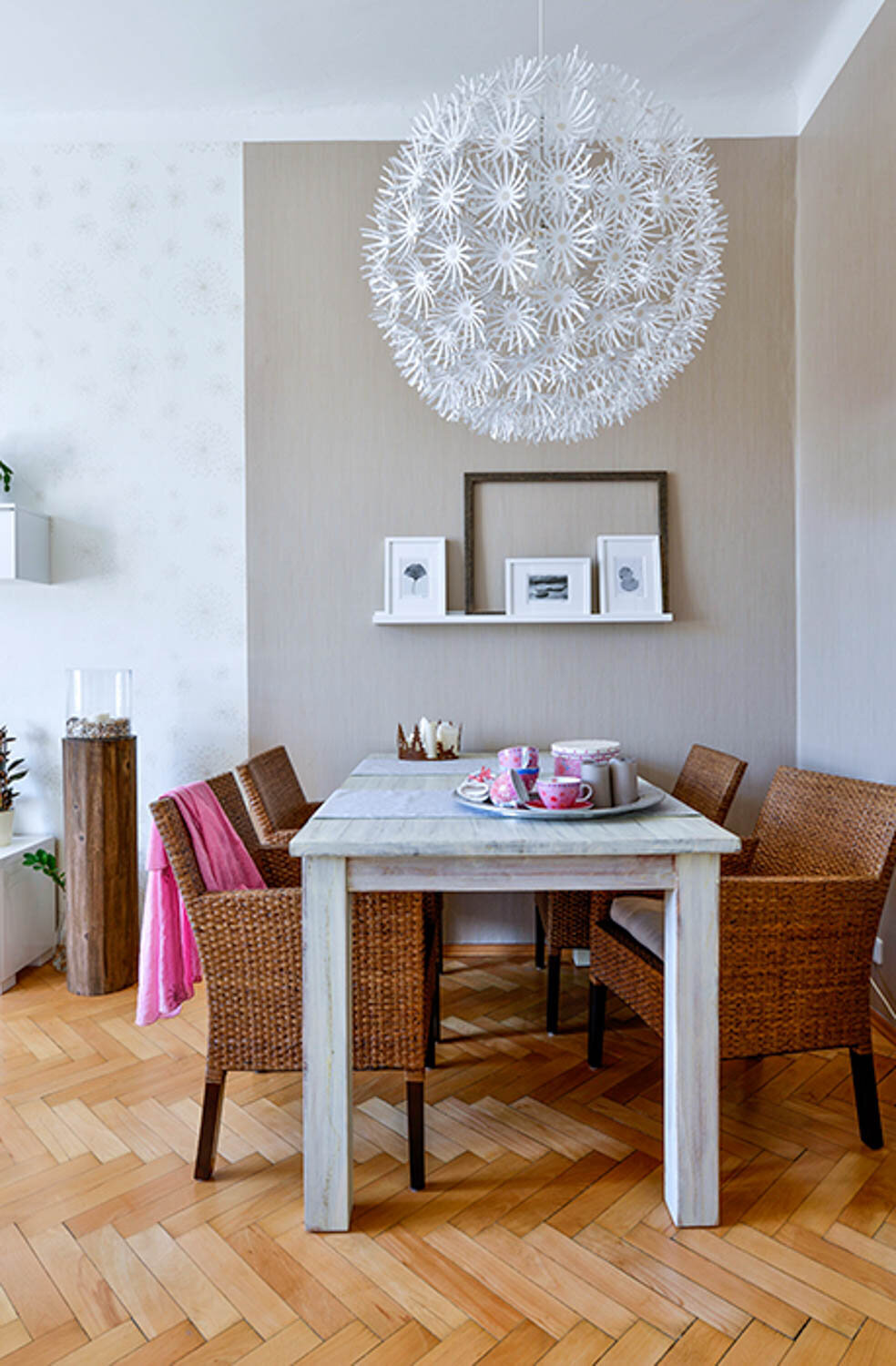 design interiéru byt podle feng shui jídelní stůl