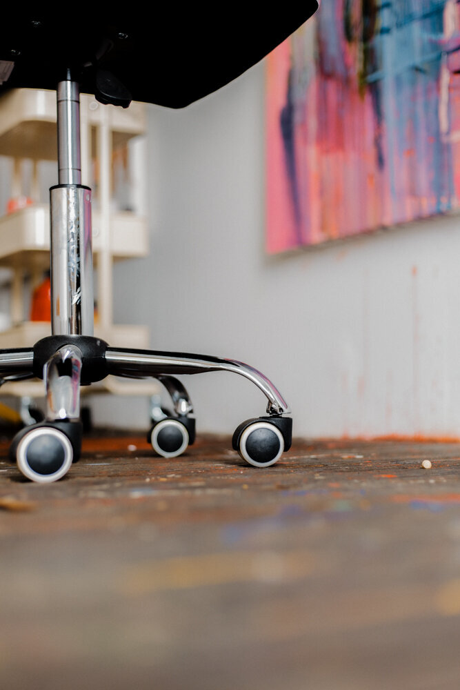 an art studio chair