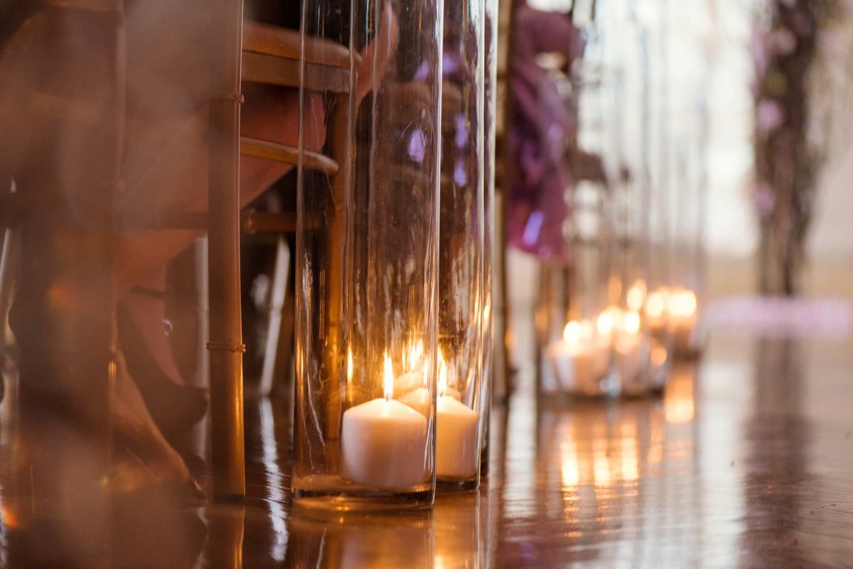 Wedding ceremony decor at Larkfield Manor