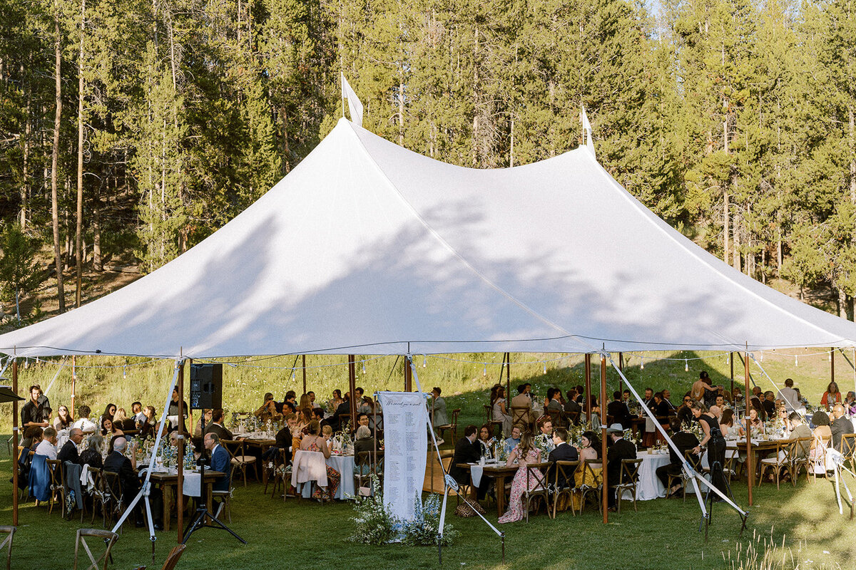 Sailcloth tent wedding sun valley idaho Luxe NW