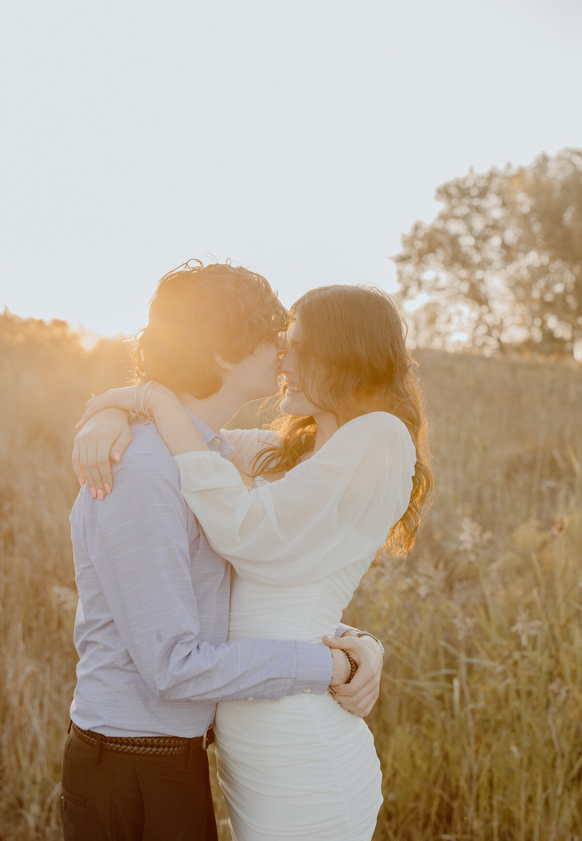 nose kisses from engagement photo session