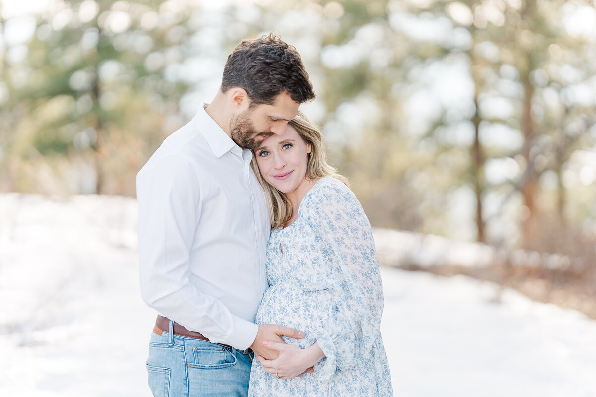 Colorado Winter Maternity Mountain Pictures Mount Falcon Elena Spraguer Photography0051