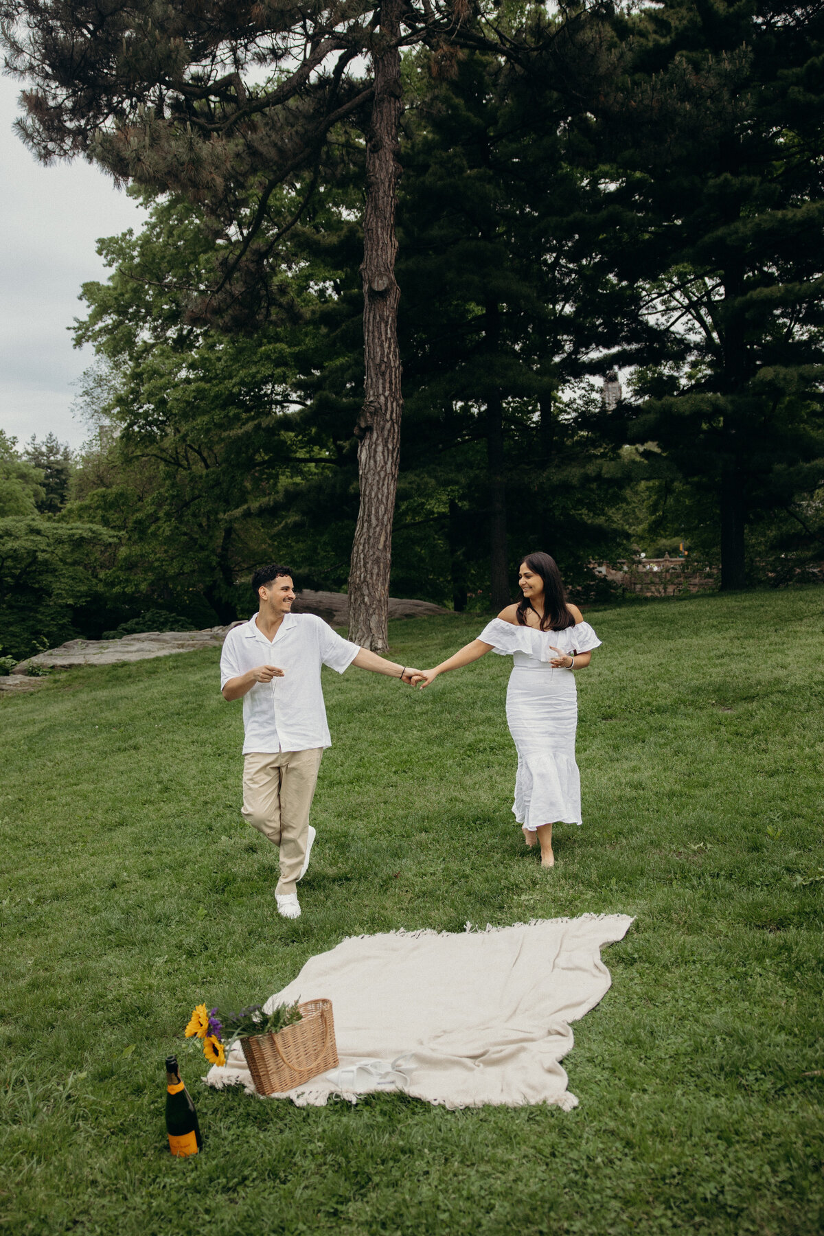 Kassiani Daniel Central Park Picnic Engagement Session 103