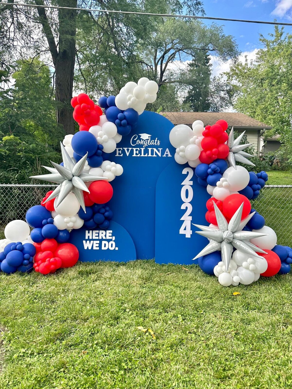red white and blue balloons Chicago