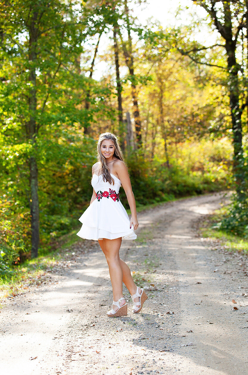 Girl-Gravel-Road-Senior-Pictures-Pine- River-Backus High School-Studio-64-Photography Senior Pictures