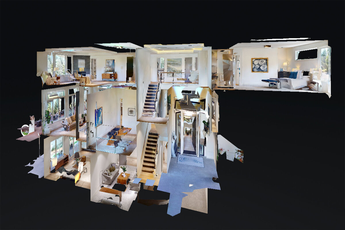 Matterport and 3D virtual tour creation. Detailed scans of real estate property