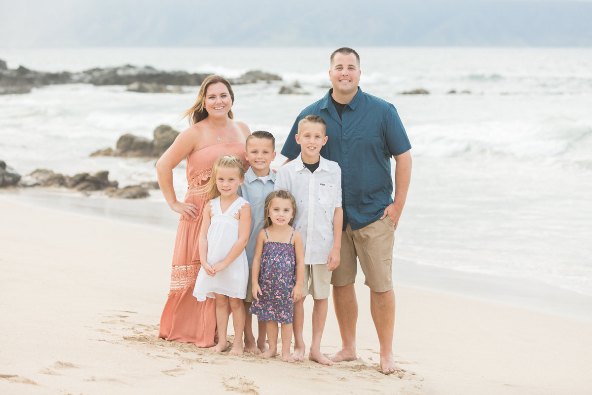 Maui family portraits on the beach