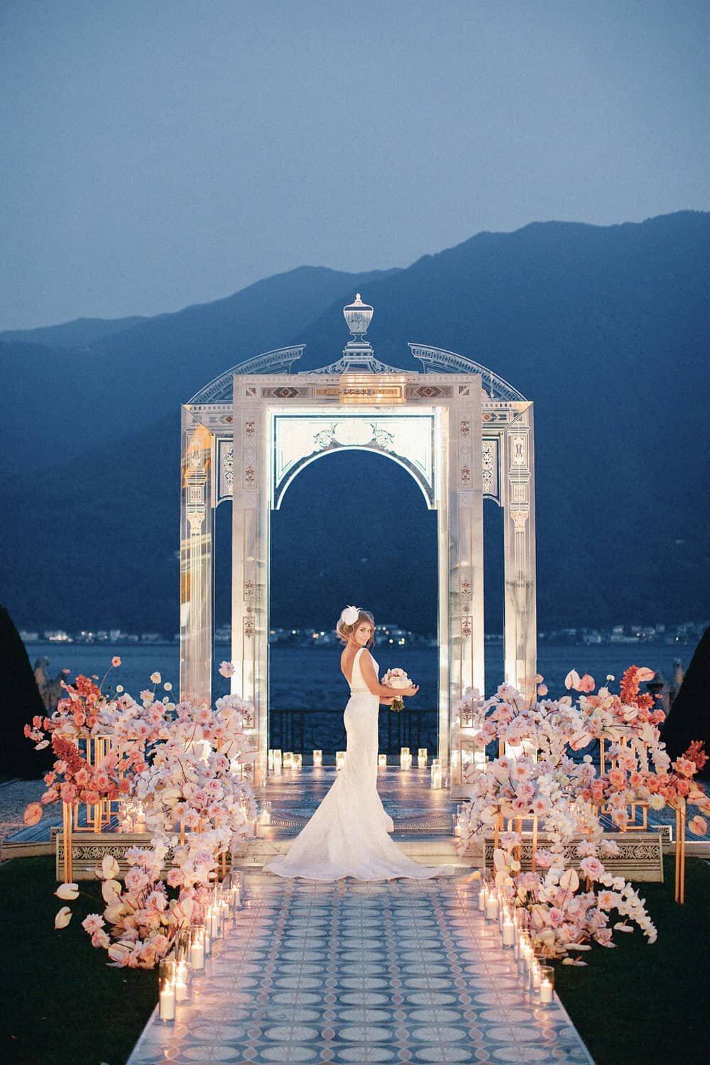 Bridal party entrances in Lake Comi Italy wedding! #bridalpartyentranc