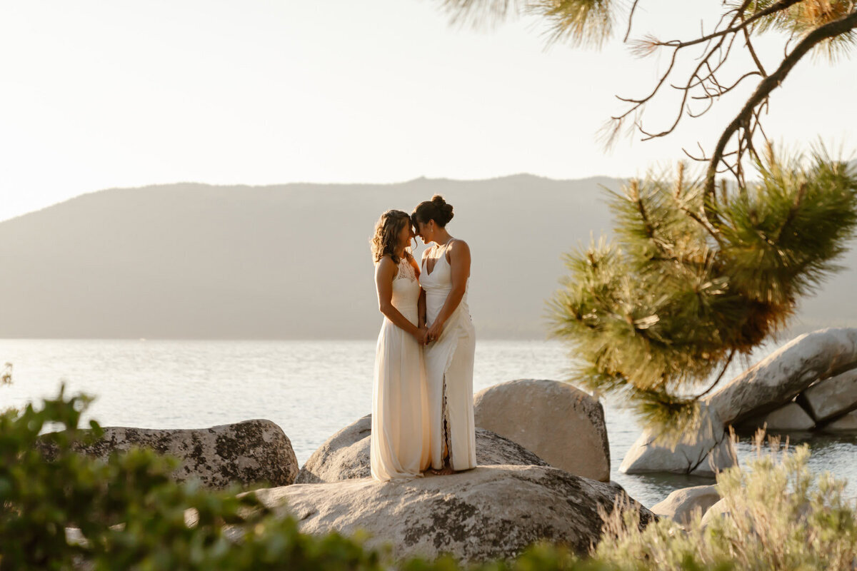 Lake Tahoe waterfront all inclusive elopement package