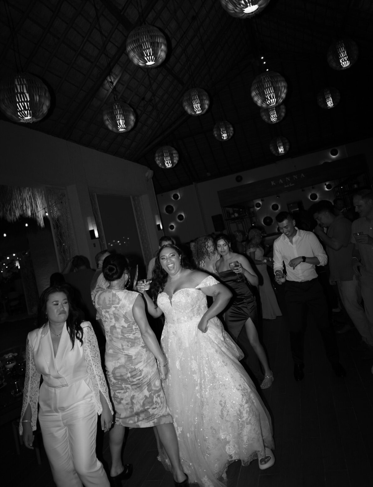 guests on dance floor at Paradisus Playa del Carmen, Mexico destination wedding