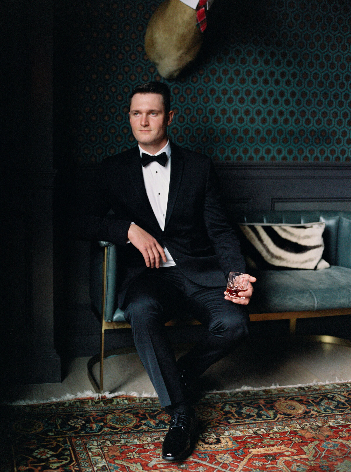 Hotel Vin - Grapevine Texas - Nick + Claire Bondar January 4 2025 Groom Groomsmen - Stephanie Michelle Photography-39