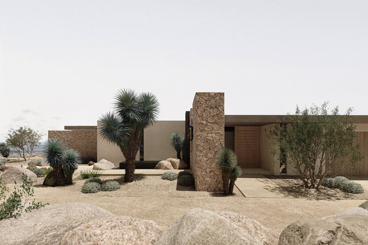 Front Entry Door-Sheepfold-Palm Springs Views