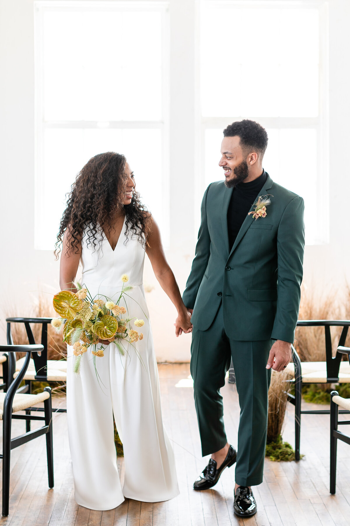 black love on wedding day