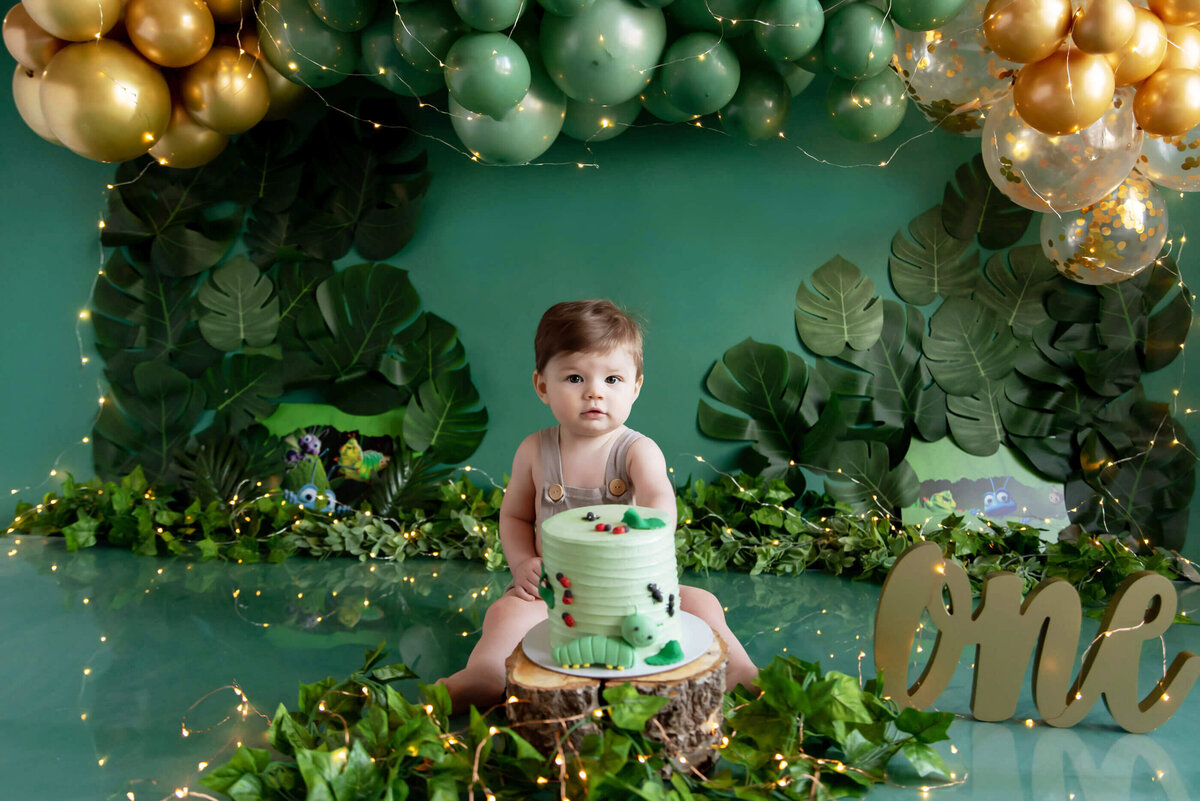 Love Bug cake smash photography session in Burlington, ON