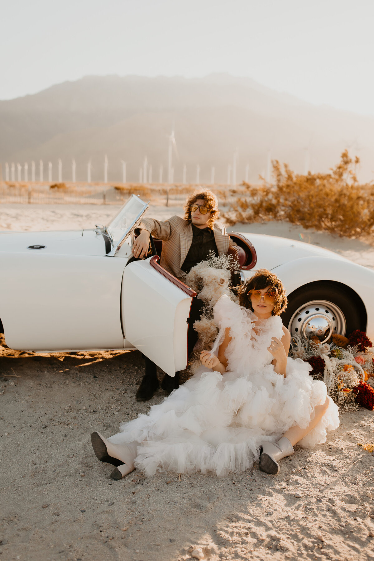 Palm Springs Elopement with Classic Car