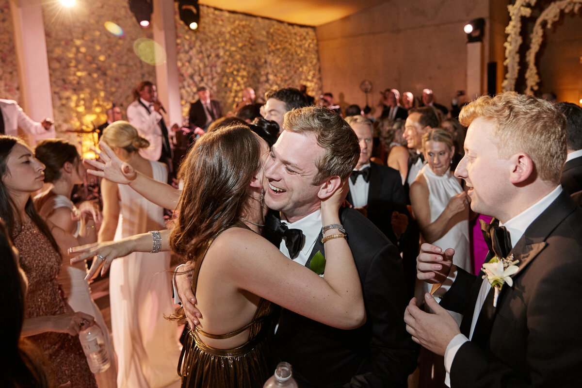 Guest hugging groom at Amangiri Utah