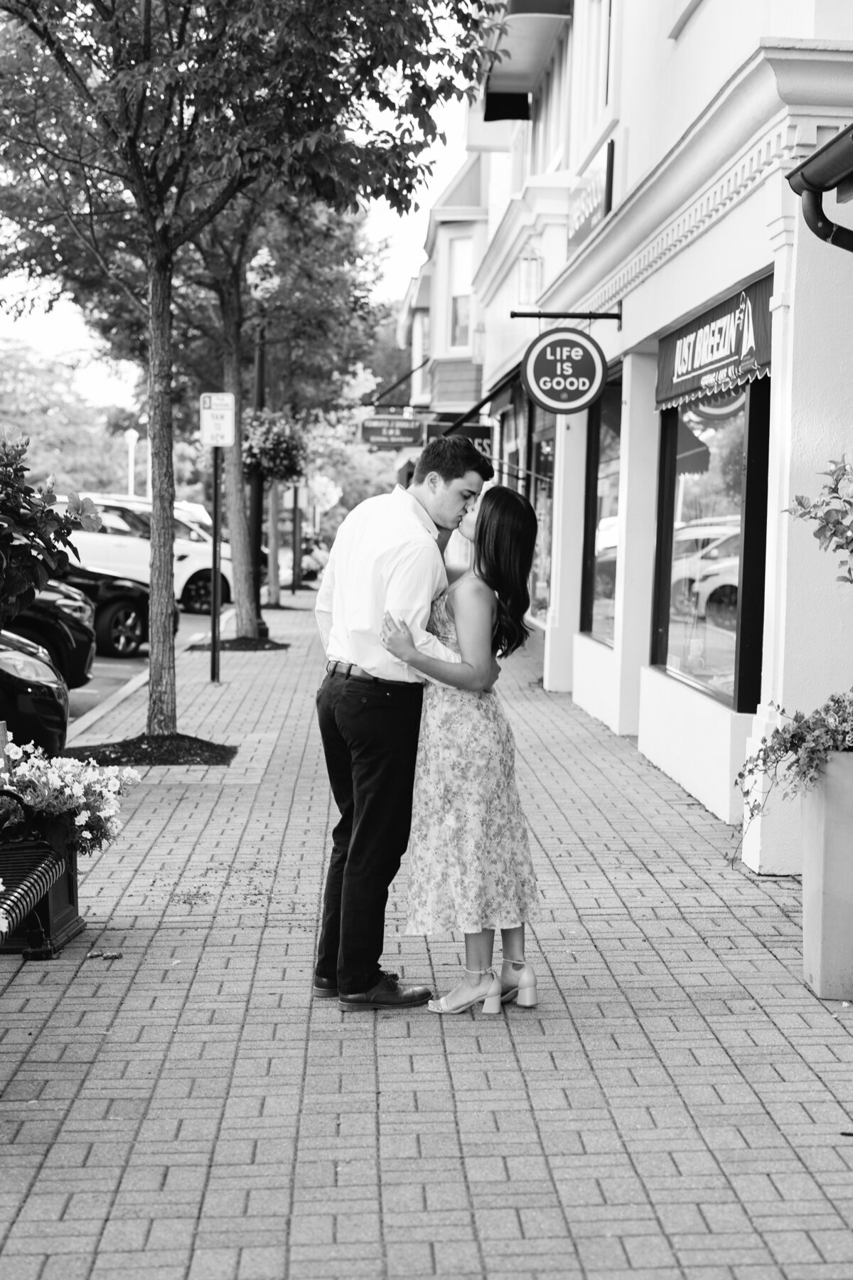 New Jersey Wedding Photographers	Spring Lake, NJ	Downtown Spring Lake 3rd Avenue	Engagement Session	Summer August	Elegant Luxury Artistic Modern Editorial Light and Airy Natural Chic Stylish Timeless Classy Classic Romantic Couture Fine Art Experienced Professional Love Couples Emotional Genuine Authentic Real Fashion Fairy Tale Dream Lovers Jersey Shore Intimate	Engagement Session Photos Portraits Image 14