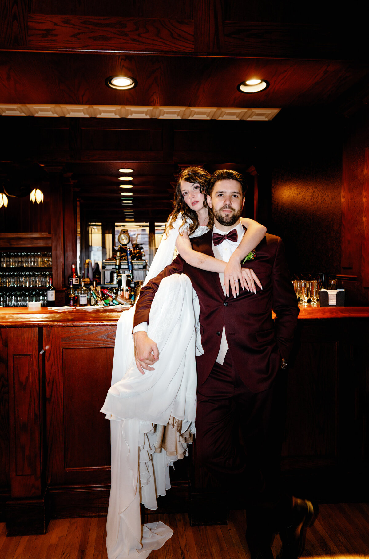 Aspen-Avenue-Chicago-Wedding-Photographer-Haley-Mansion-Fall-Editorial-Bar-Cape-Dress