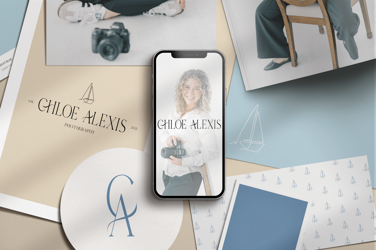 branding flatlay for a photographer