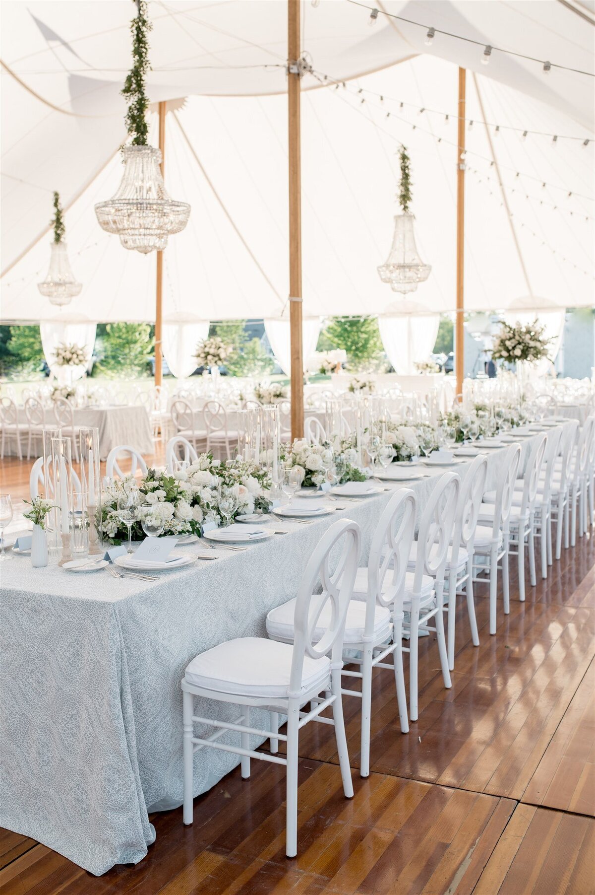 Blue, Green and White Private Estate and Tented Wedding in New England-4