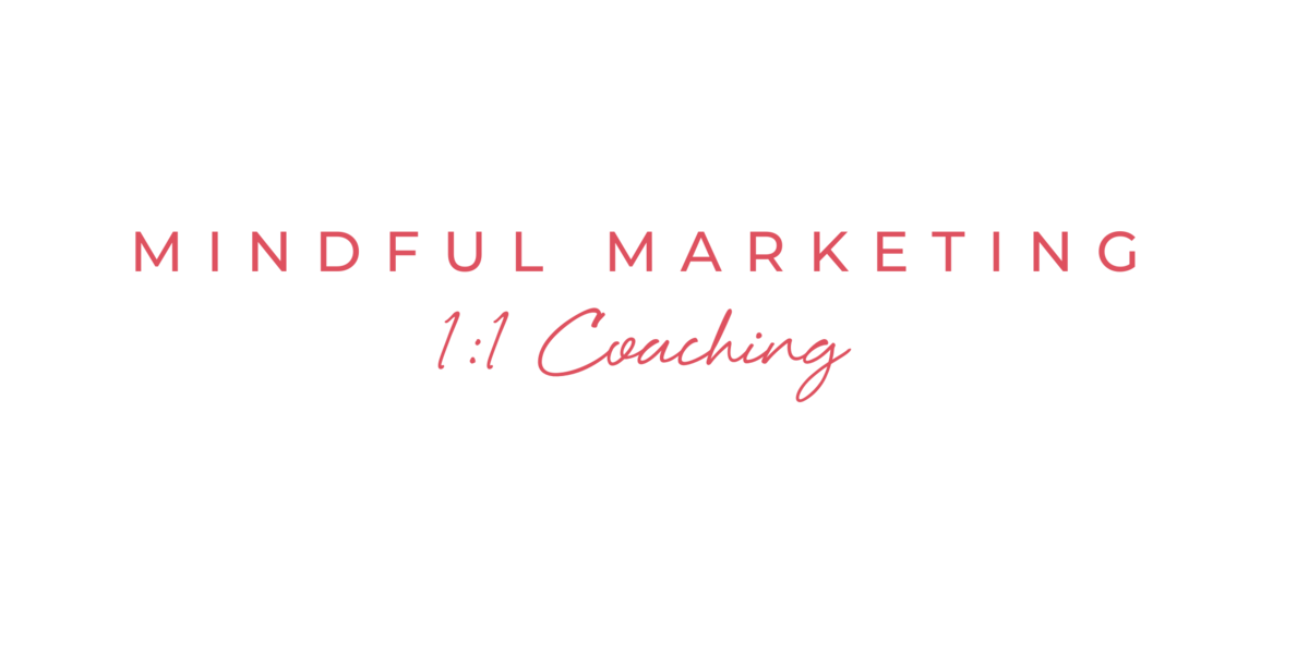 Raspberry coloured version of the Mindful Marketing 1:1 Coaching logo