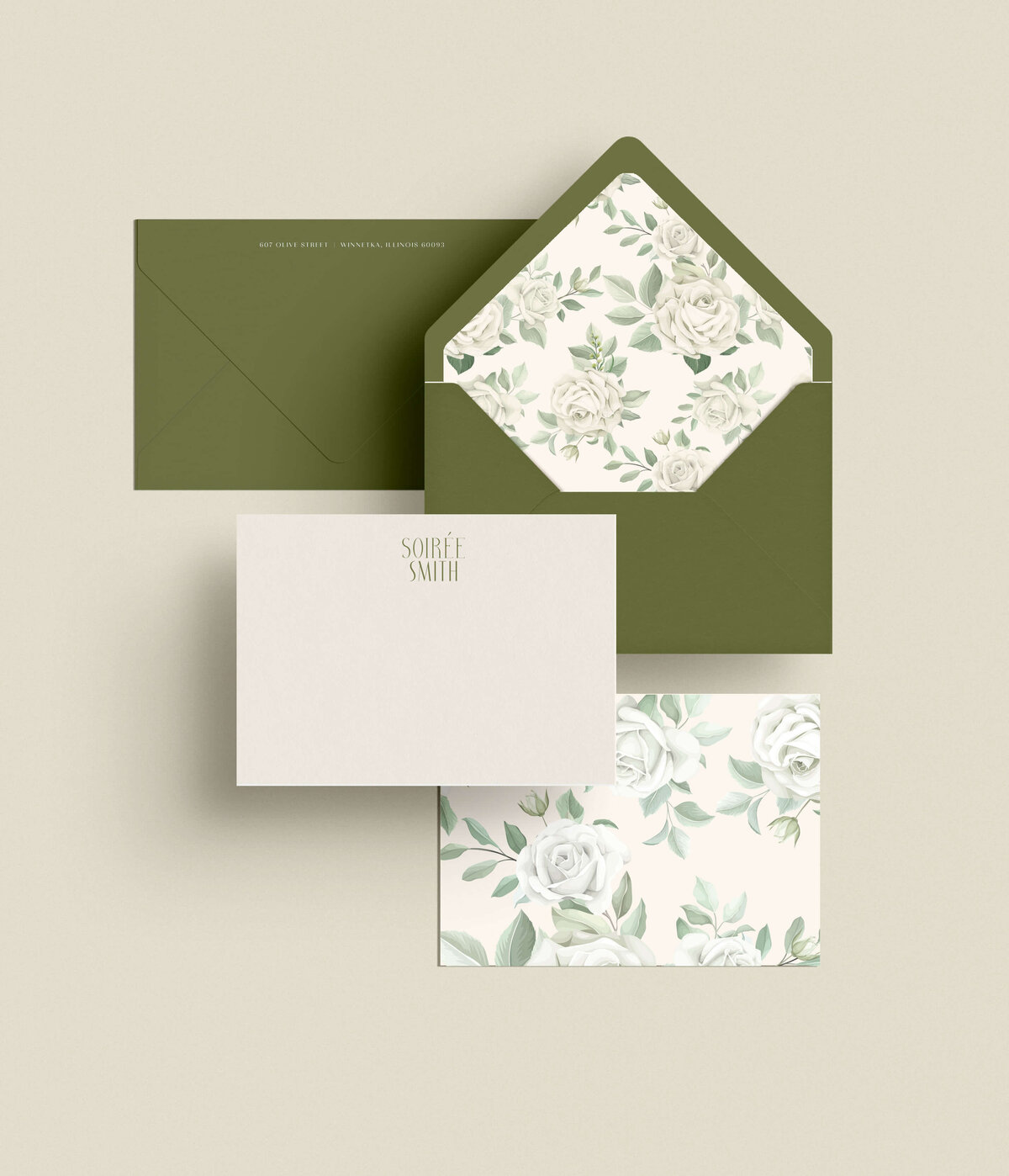 06 Classic-Green-White-Note-Set-Wedding-Planner-Branding-Fig-2-Design