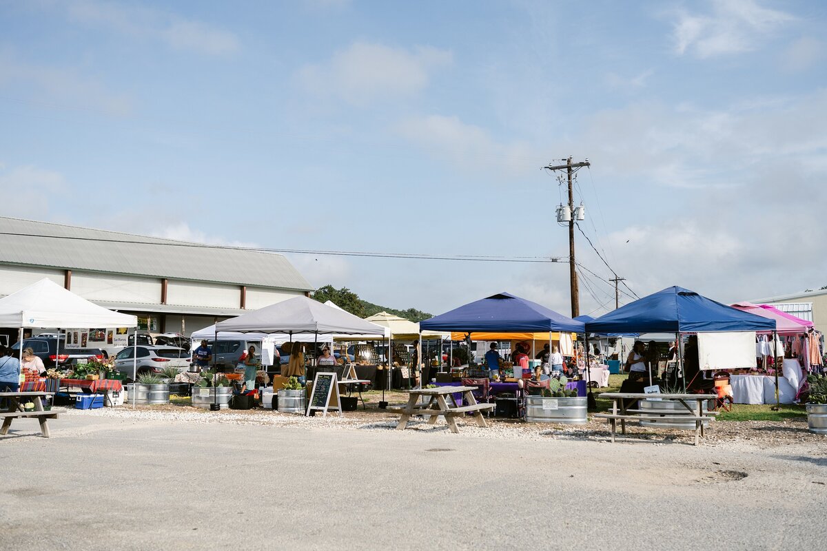 Farmer's market in Wimberley Texas