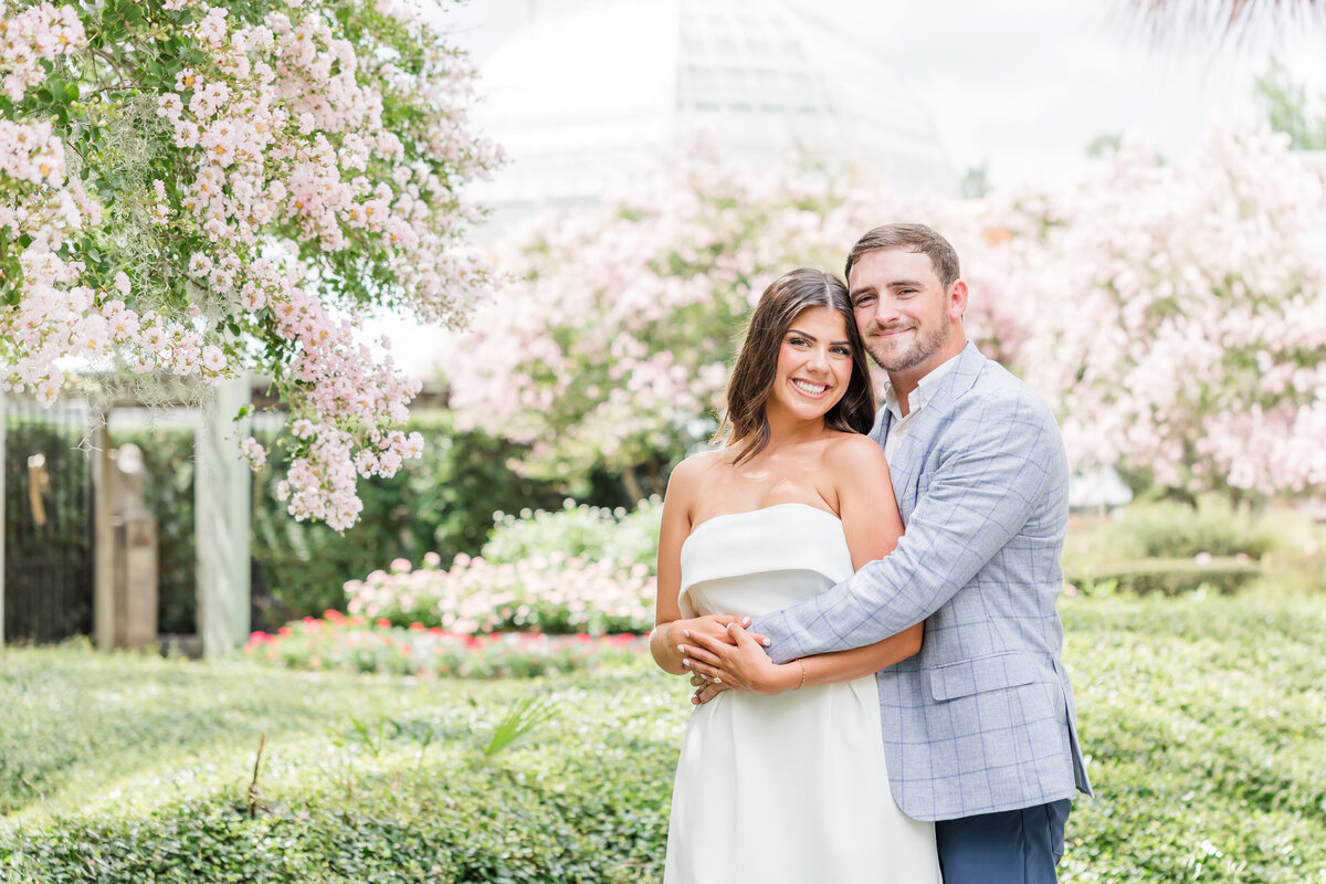 engagement portrait at New Orleans Botanical Gardens