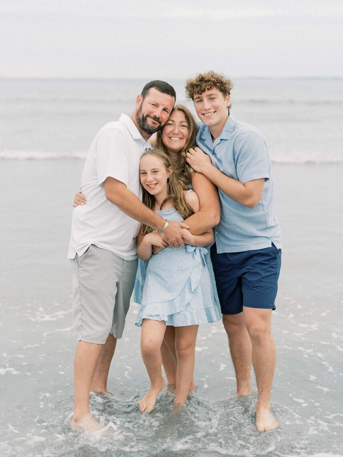 Overcast Beach Session in Blue-2