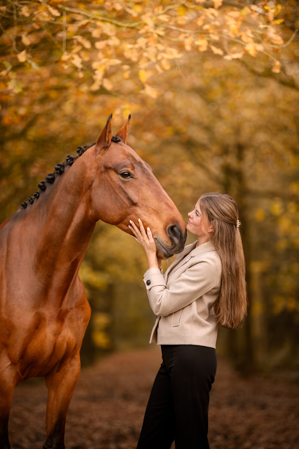 fotoshoot paard friesland herfst-20